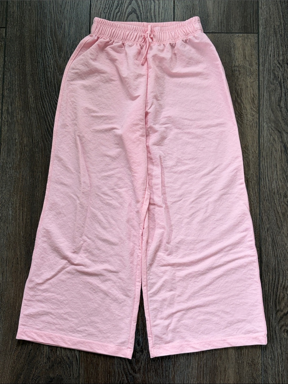 Zara Pink Wide-Leg Cotton Kids Casual Pants